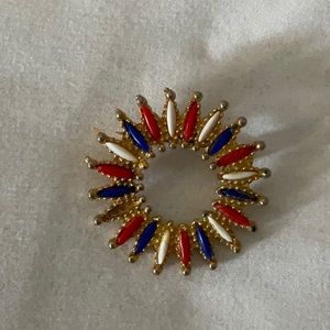 Red, White, Blue Brooch